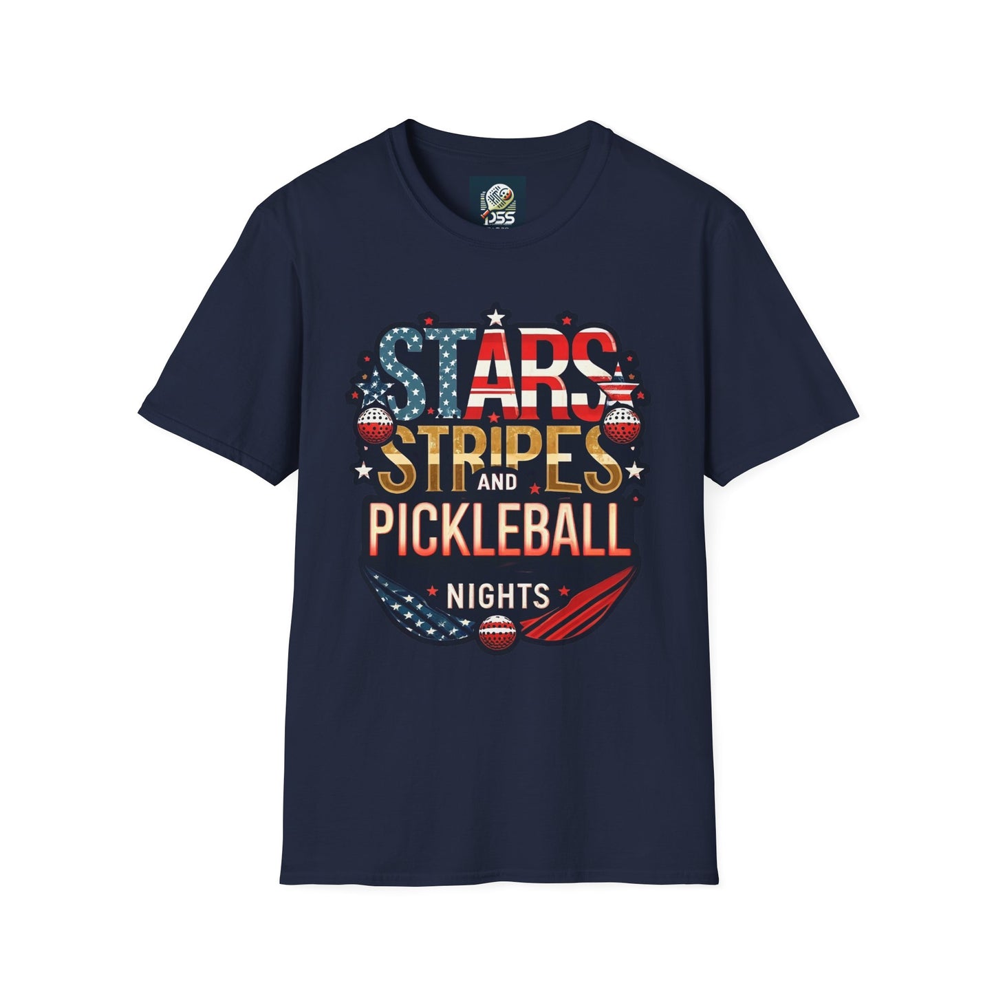 Stars, Stripes and Pickleball Nights Comfort Tee – Unisex Soft-Style