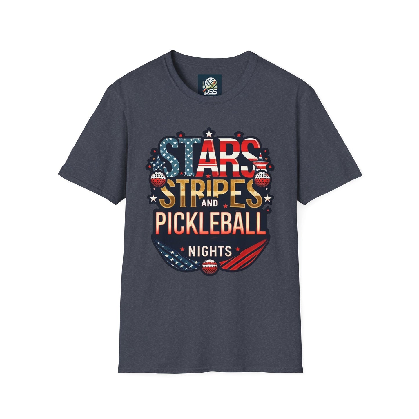 Stars, Stripes and Pickleball Nights Comfort Tee – Unisex Soft-Style