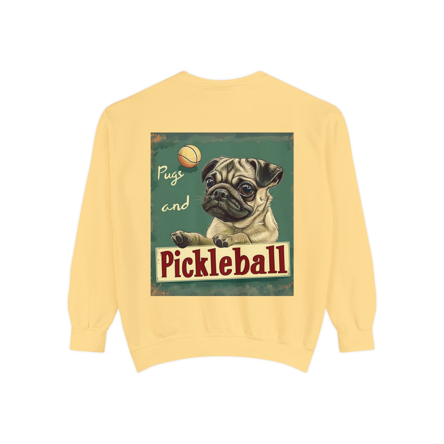Classic Pugs and Pickleball – Unisex Cozy Pickleball Sweatshirt