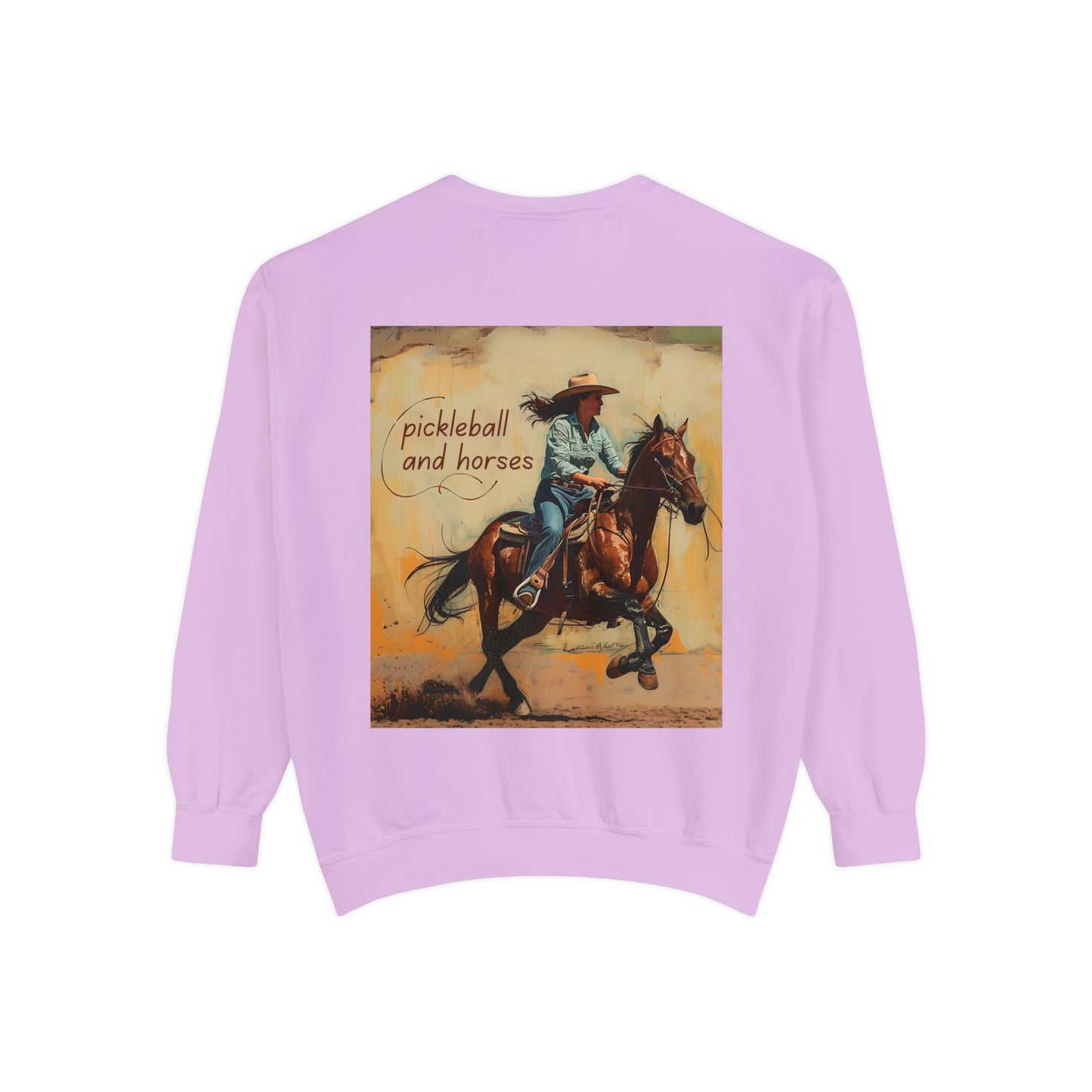 Classic Pickleball and Horses – Unisex Cozy Pickleball Sweatshirt