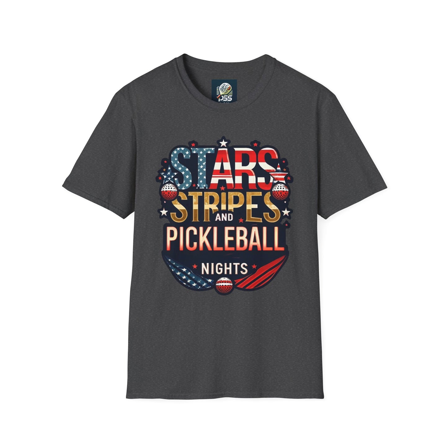 Stars, Stripes and Pickleball Nights Comfort Tee – Unisex Soft-Style