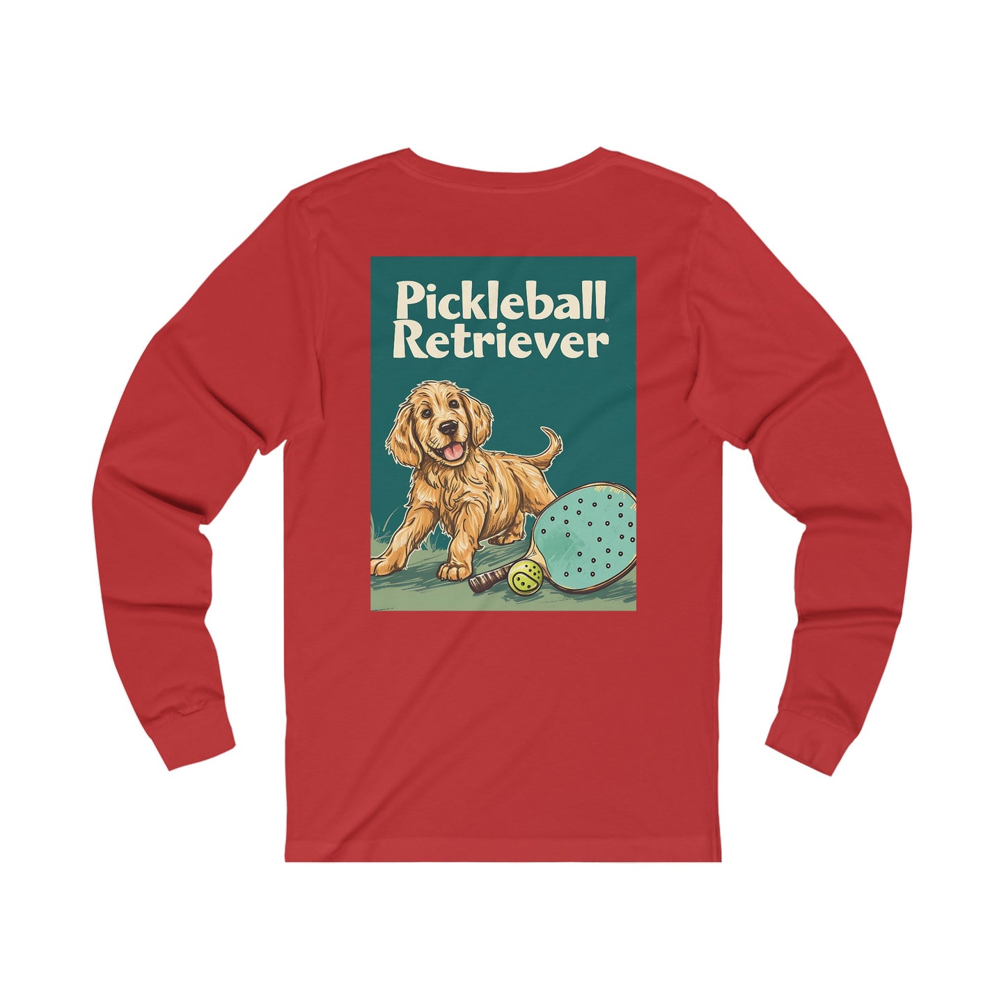 Classic Pickleball Retriever Adventure – Unisex Long Sleeve Pickleball Tee