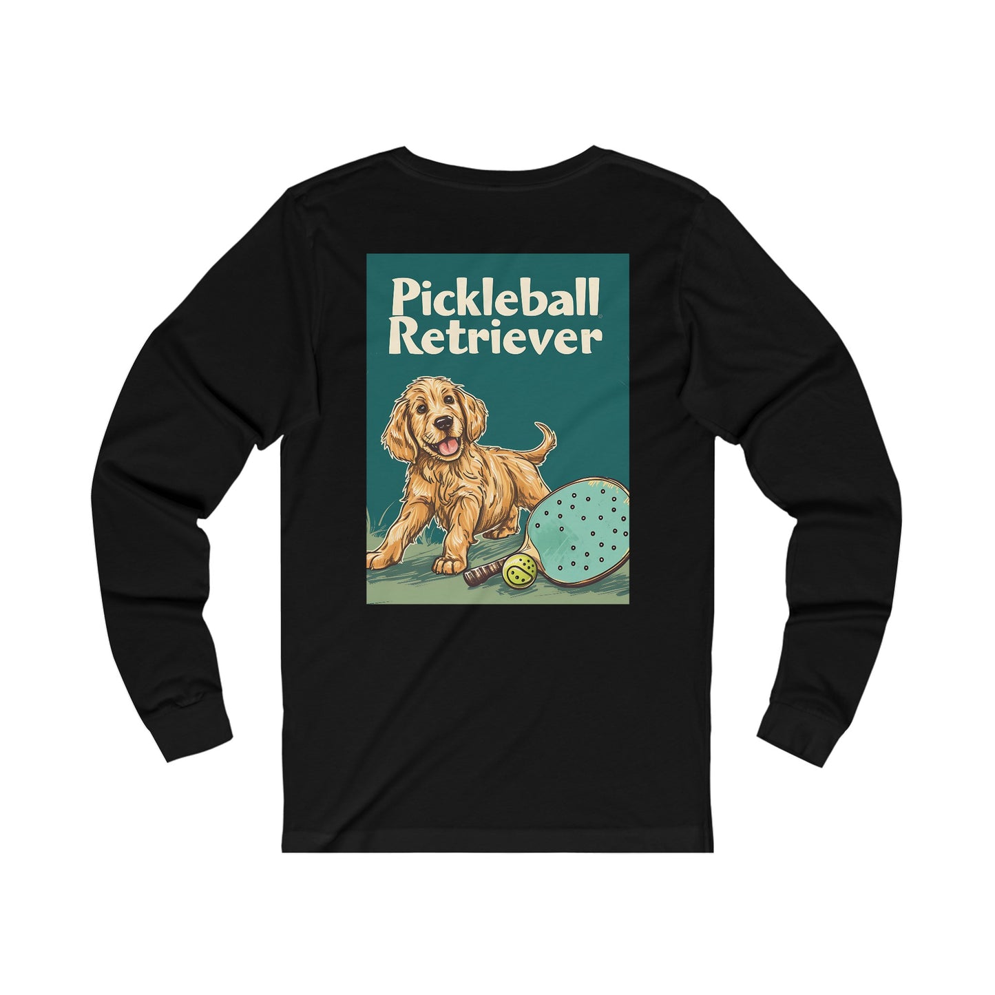 Classic Pickleball Retriever Adventure – Unisex Long Sleeve Pickleball Tee