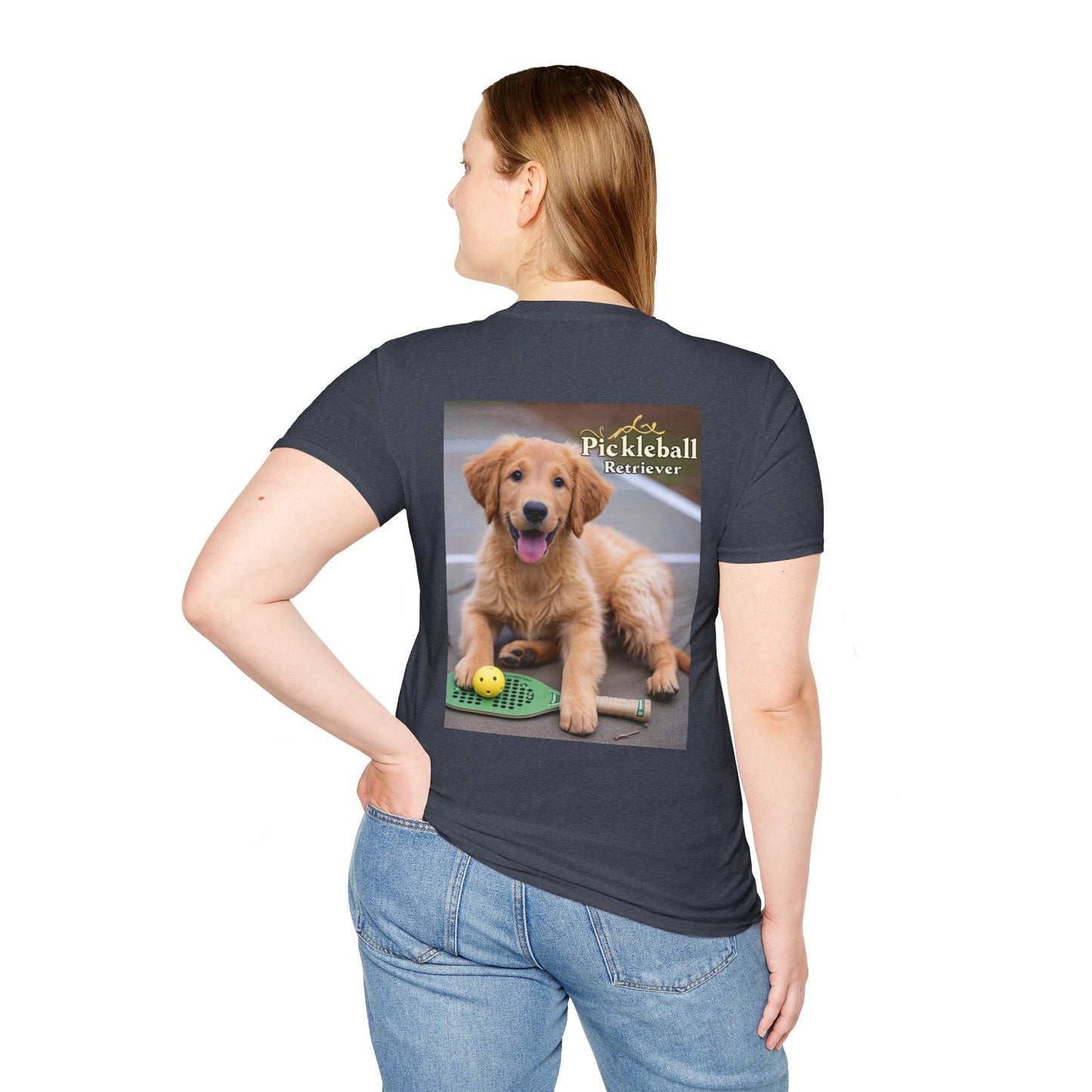 Classic Pickleball Pup Partner – Unisex Soft-Style Tee