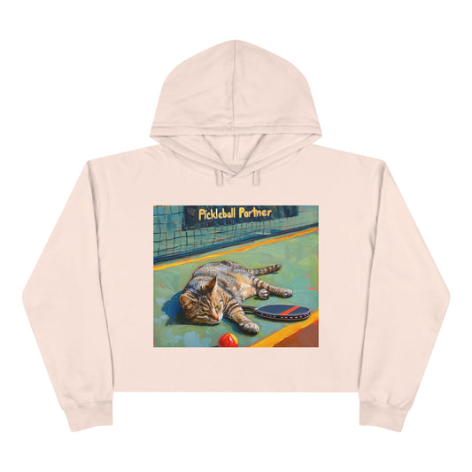 Pickleball Purrfection – Crop Hoodie