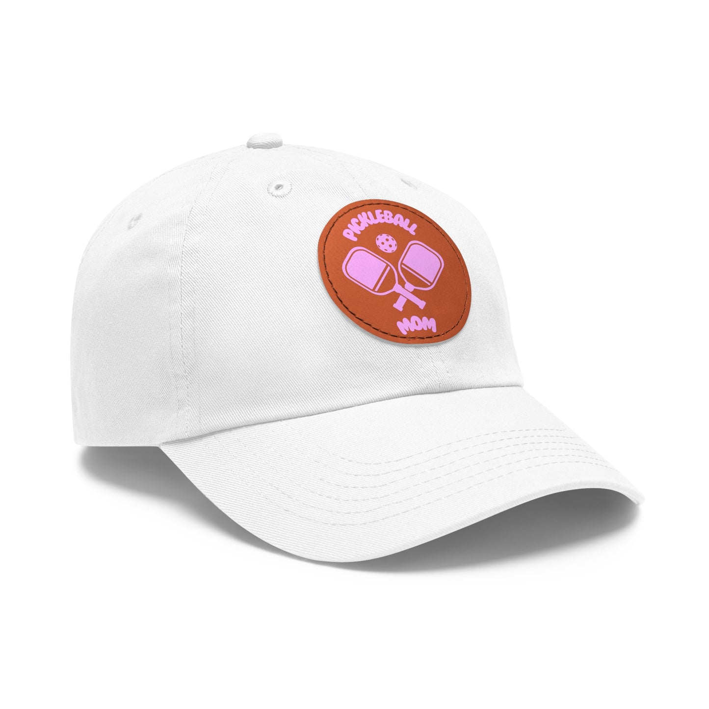 Pickleball Mom: Court Conqueror Leather Patch Hat