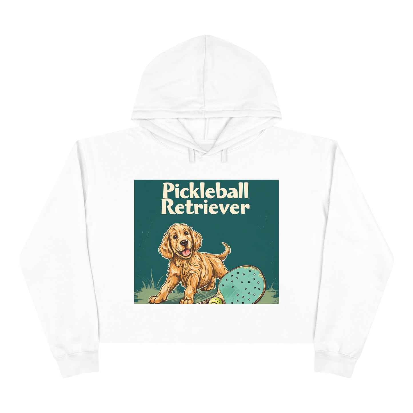 Pickleball Retriever Casual Crop Hoodie