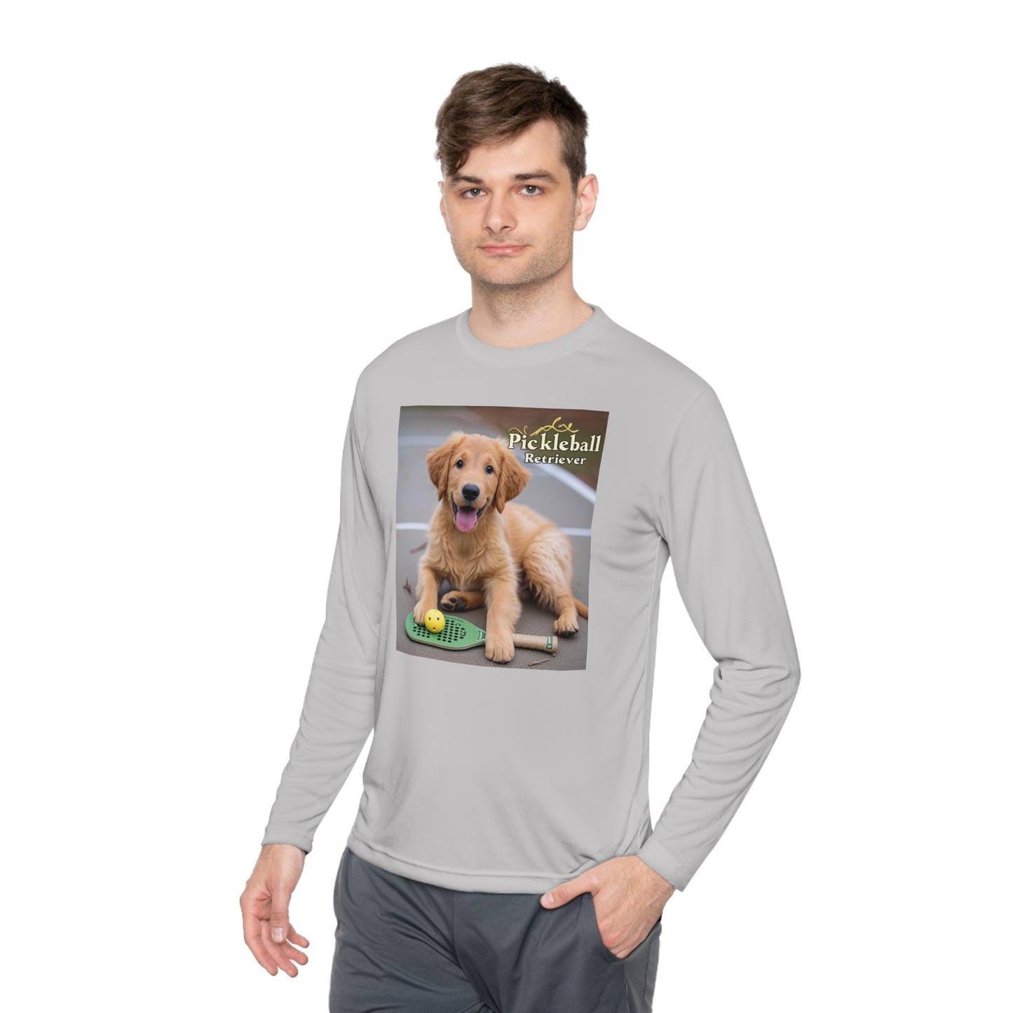 Pickleball Pup Partner – Unisex UV Protective Pickleball Long Sleeve Tee