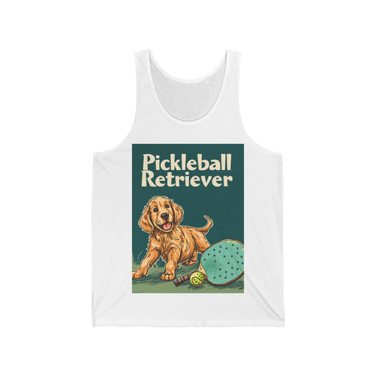 Pickleball Retriever Unisex Jersey Tank