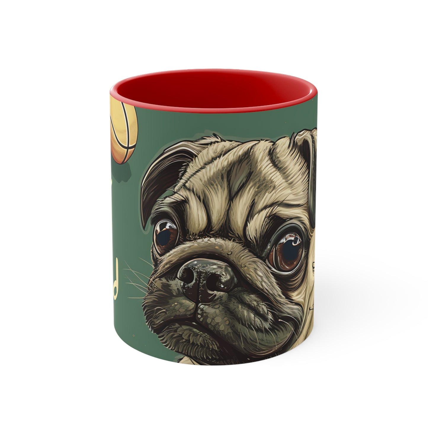 Pugs and Pickleball Accent Coffee Mug