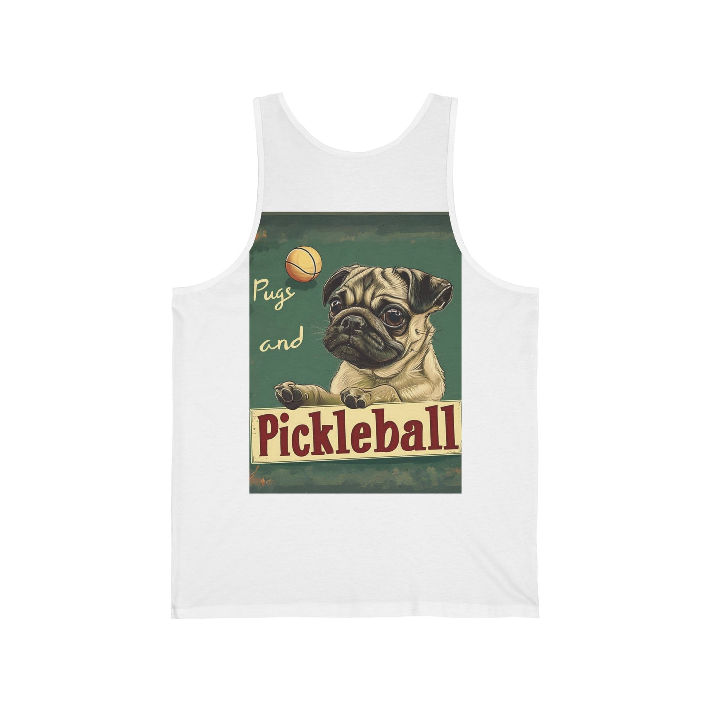 Classic Pugs and Pickleball Unisex Jersey Tank