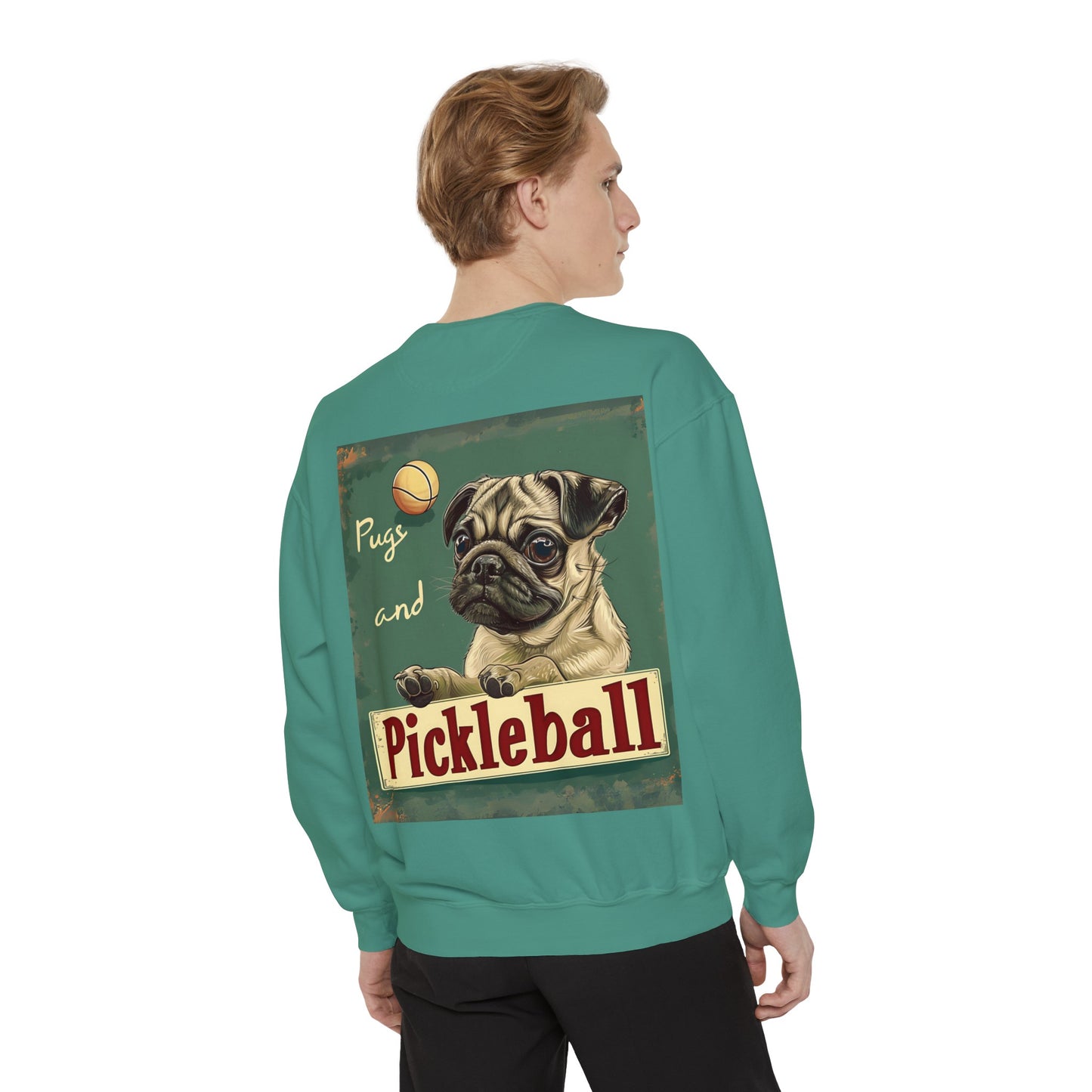 Classic Pugs and Pickleball – Unisex Cozy Pickleball Sweatshirt