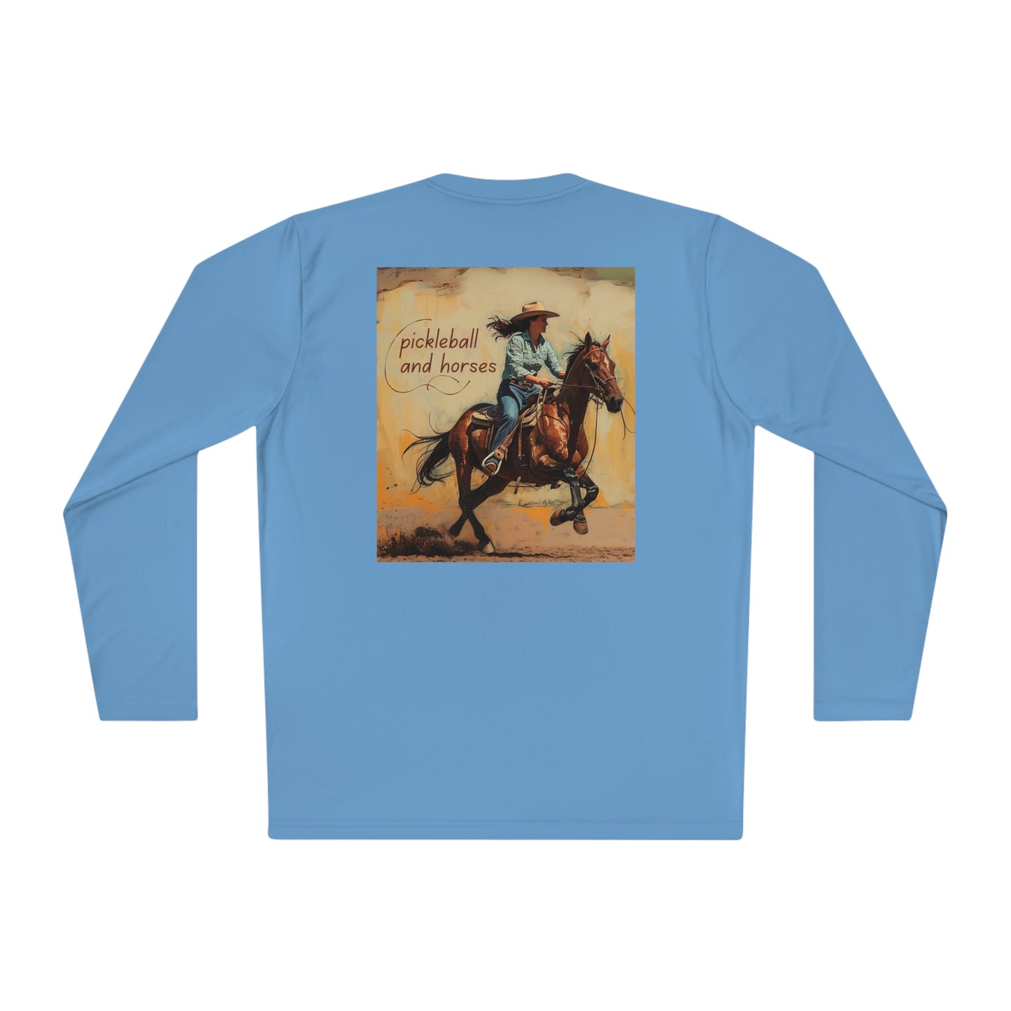 Classic Pickleball and Horses– Unisex UV Protective Pickleball Long Sleeve Tee