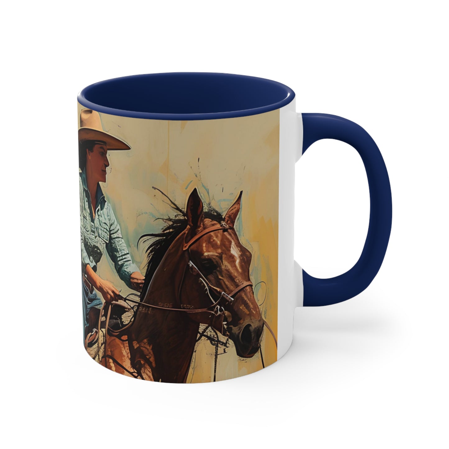 Pickleball and Horses Accent Coffee Mug