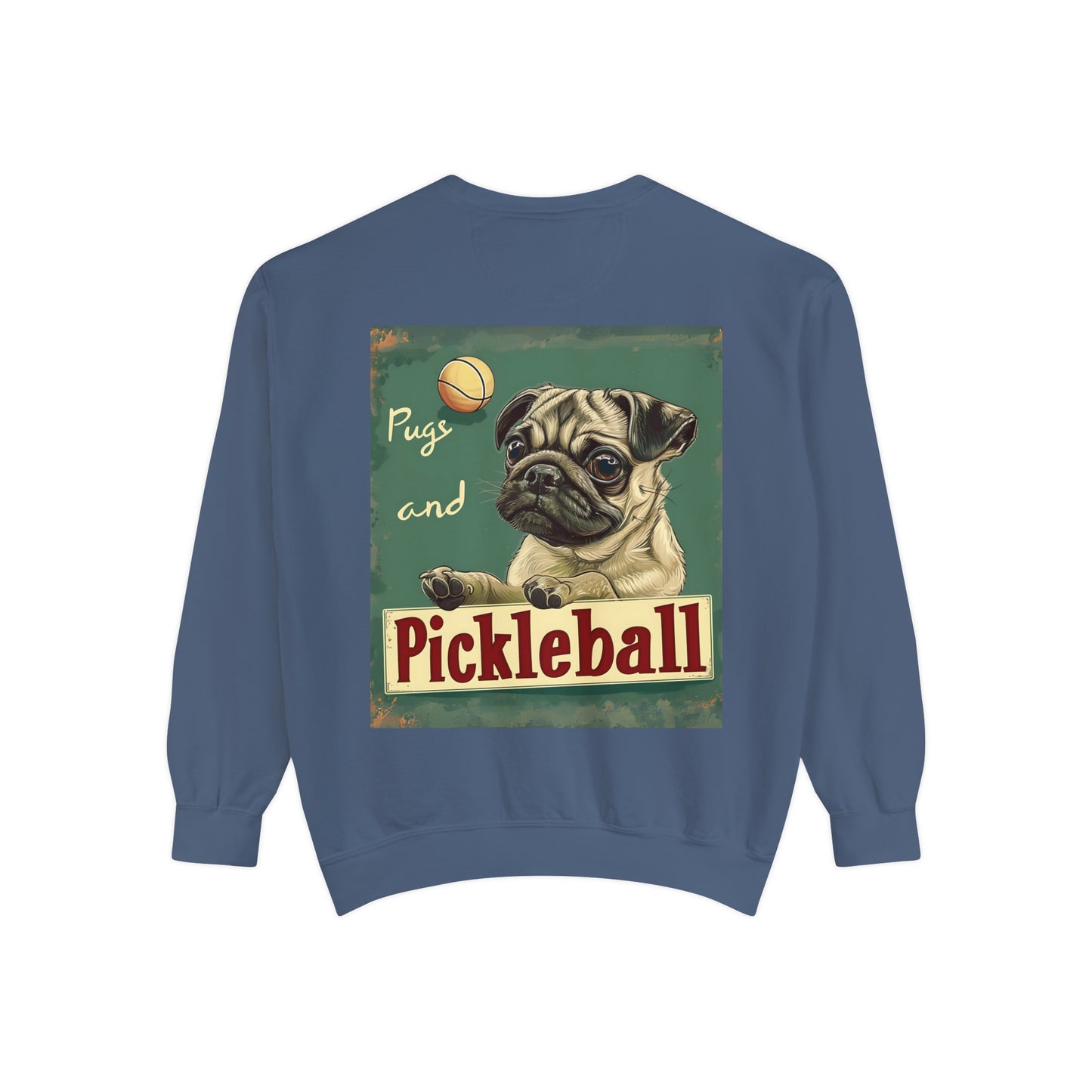 Classic Pugs and Pickleball – Unisex Cozy Pickleball Sweatshirt