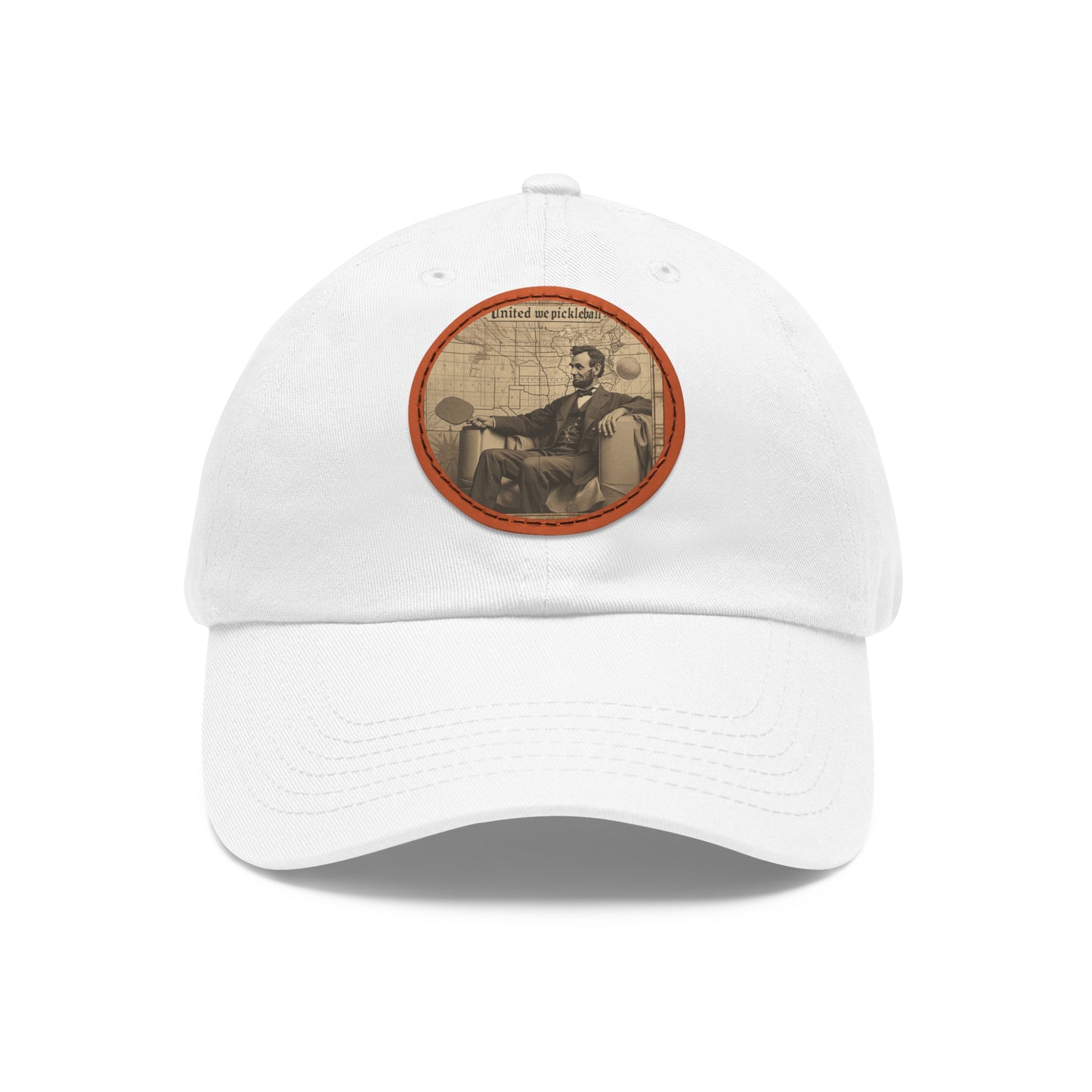 United We Pickleball Leather Patch Hat