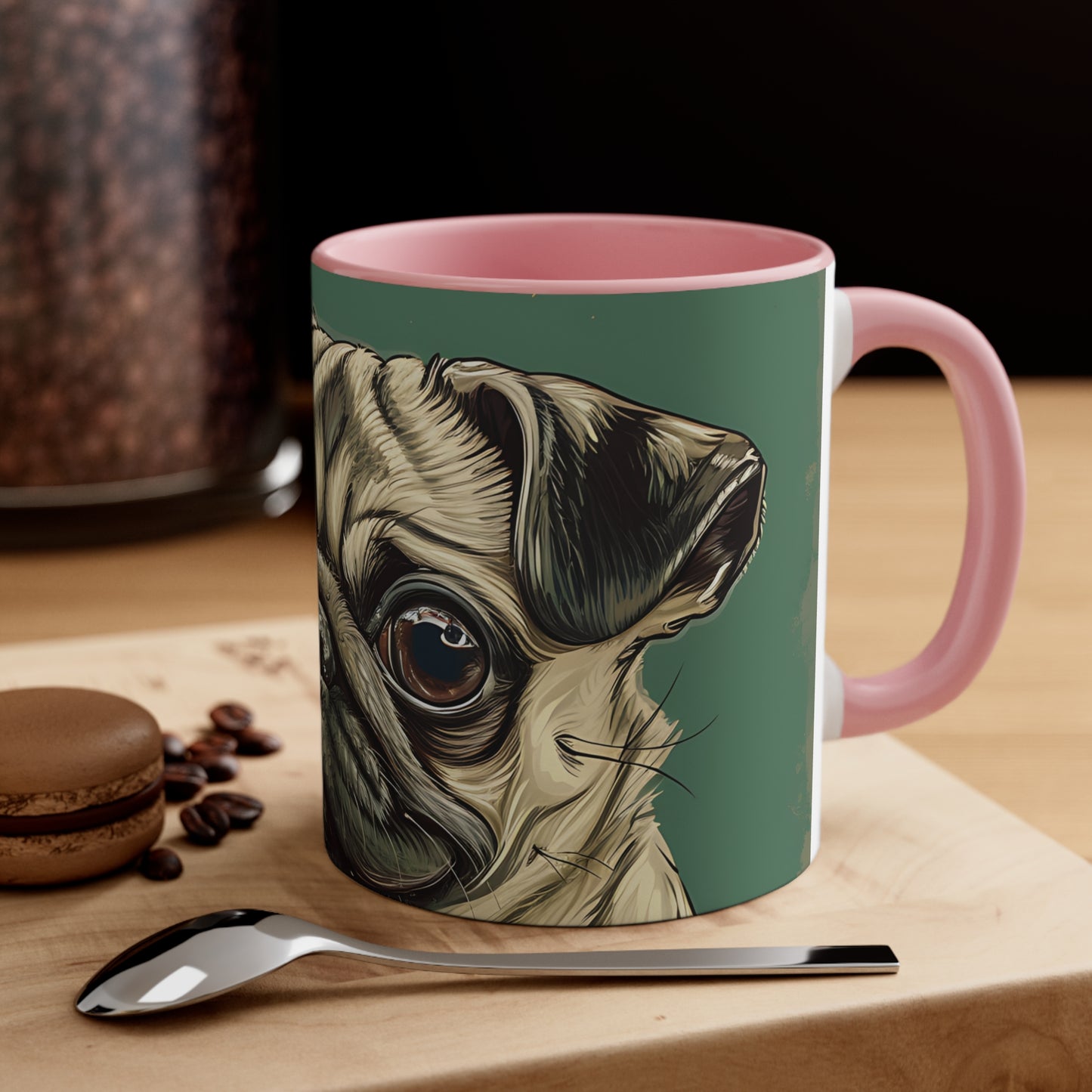 Pugs and Pickleball Accent Coffee Mug