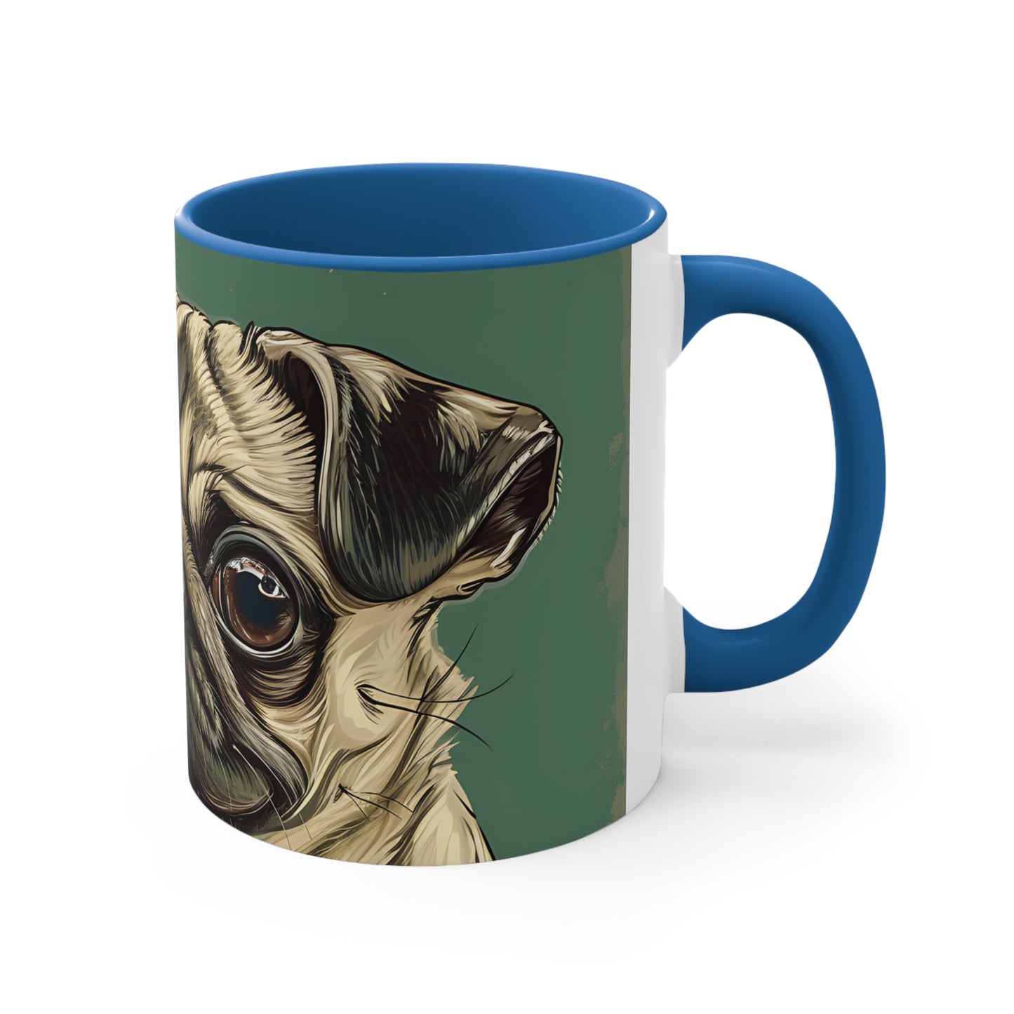 Pugs and Pickleball Accent Coffee Mug