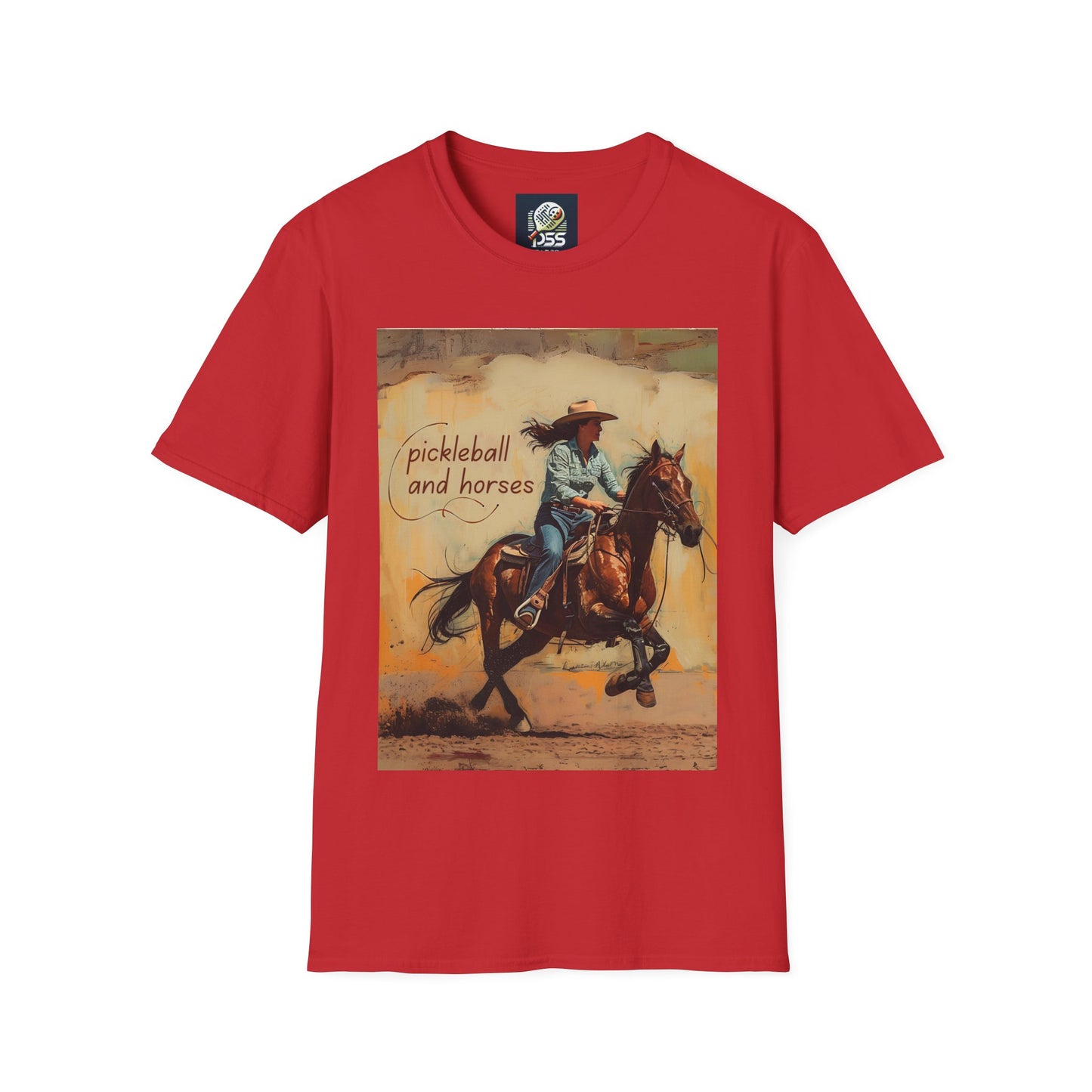 Pickleball and Horses Comfort Tee – Unisex Soft-Style