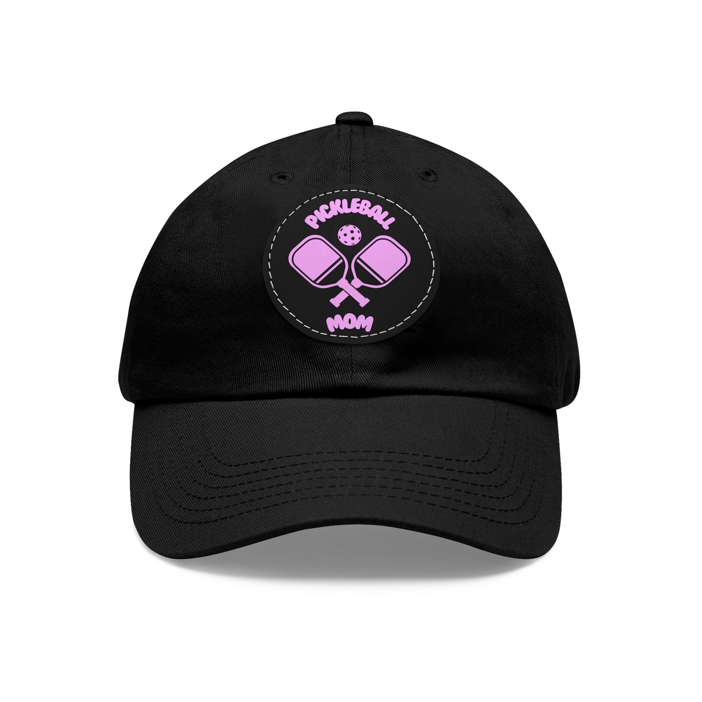 Pickleball Mom: Court Conqueror Leather Patch Hat