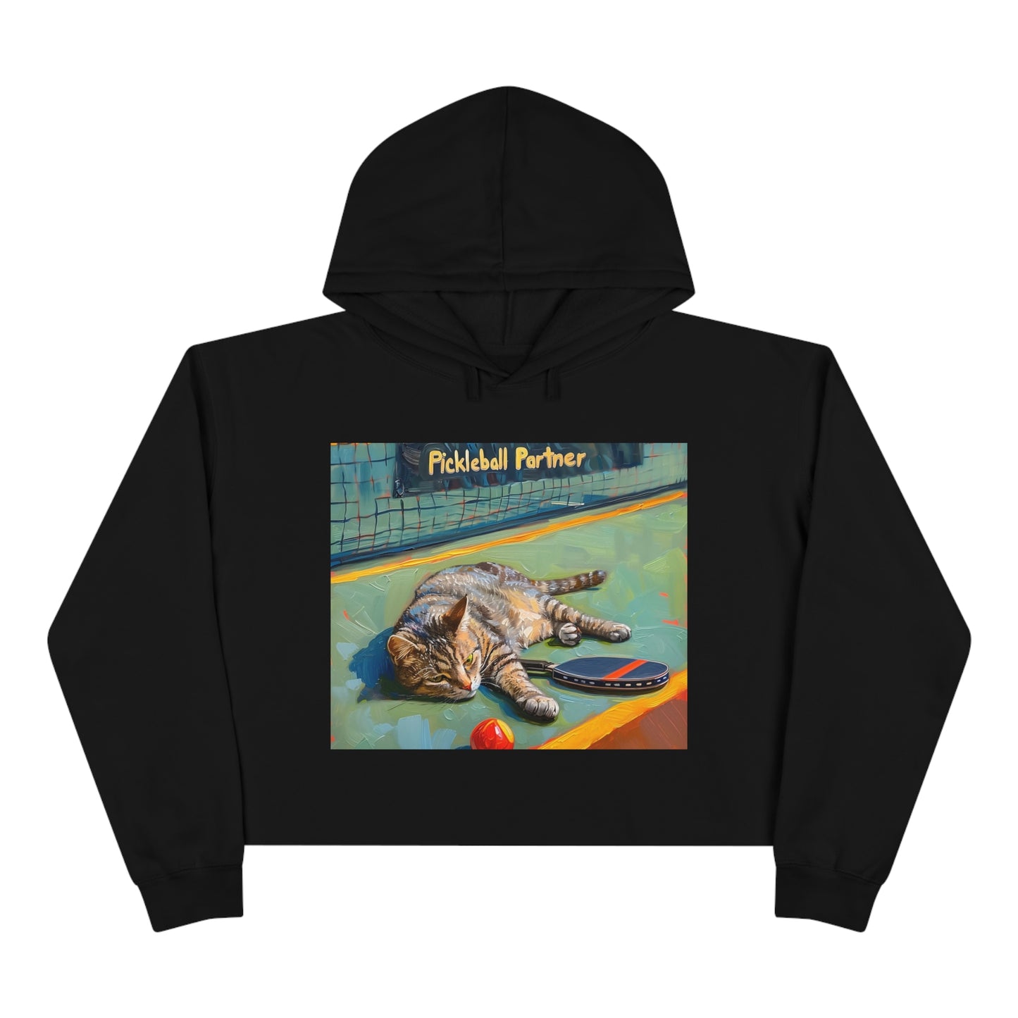 Pickleball Purrfection – Crop Hoodie