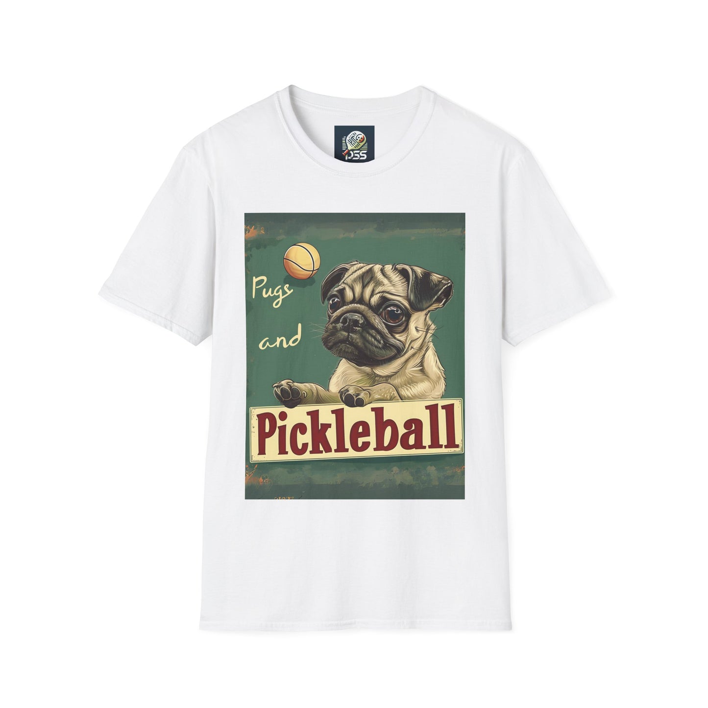 Pugs and Pickleball Comfort Tee – Unisex Soft-Style