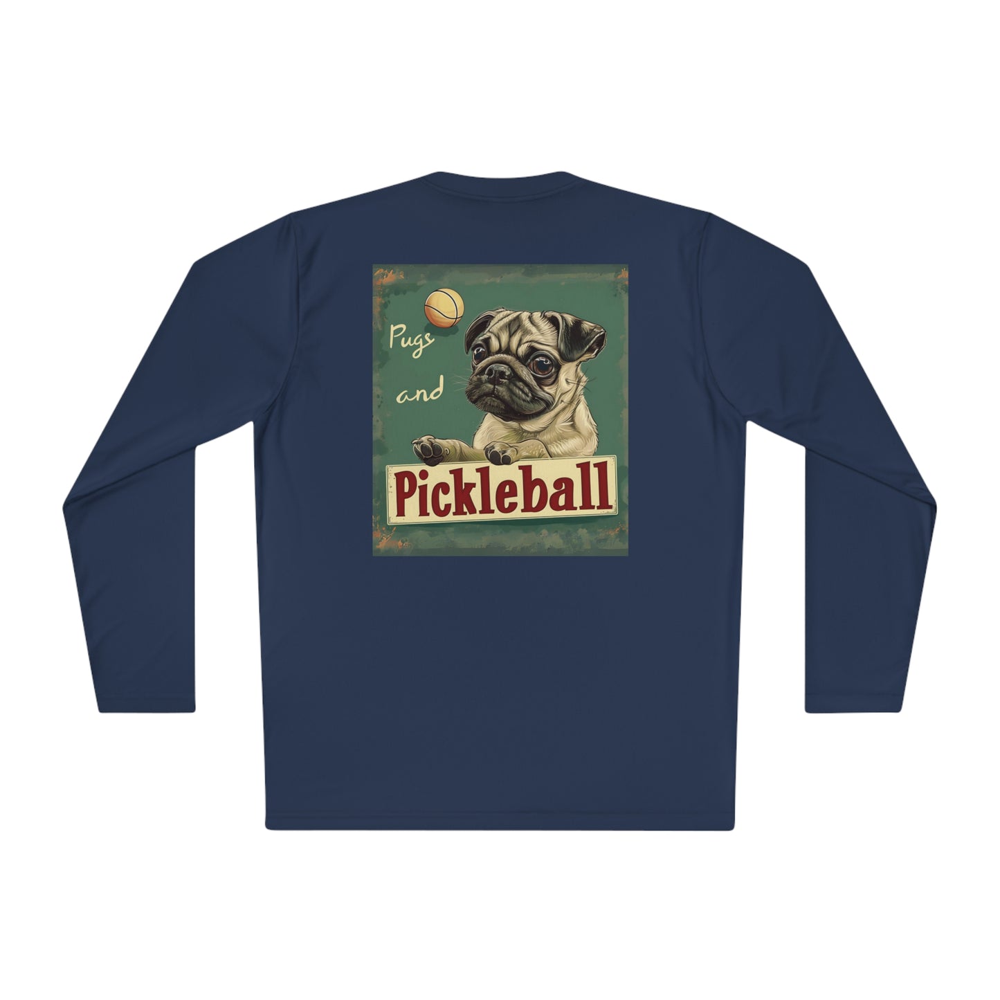 Classic Pugs and Pickleball – Unisex UV Protective Pickleball Long Sleeve Tee