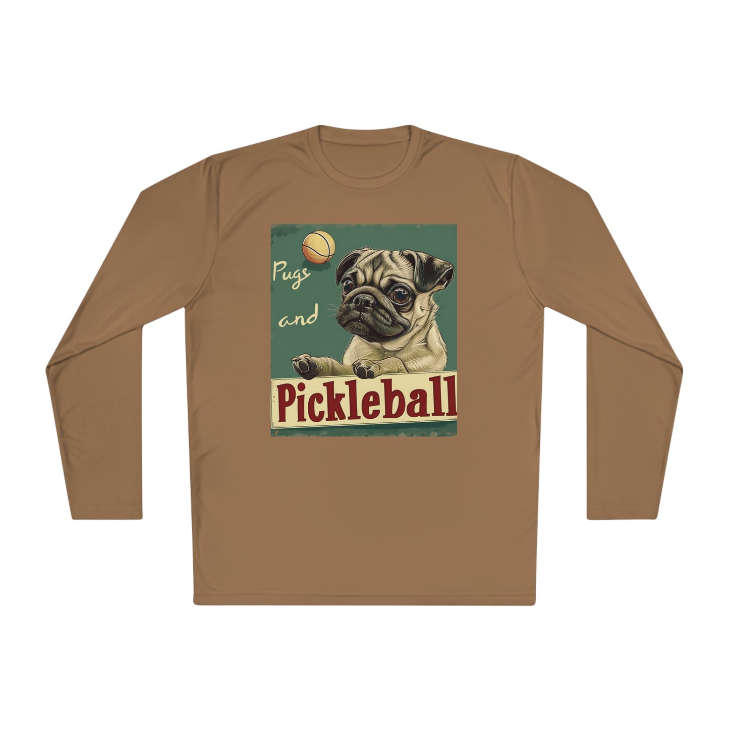 Pugs and Pickleball – Unisex UV Protective Pickleball Long Sleeve Tee