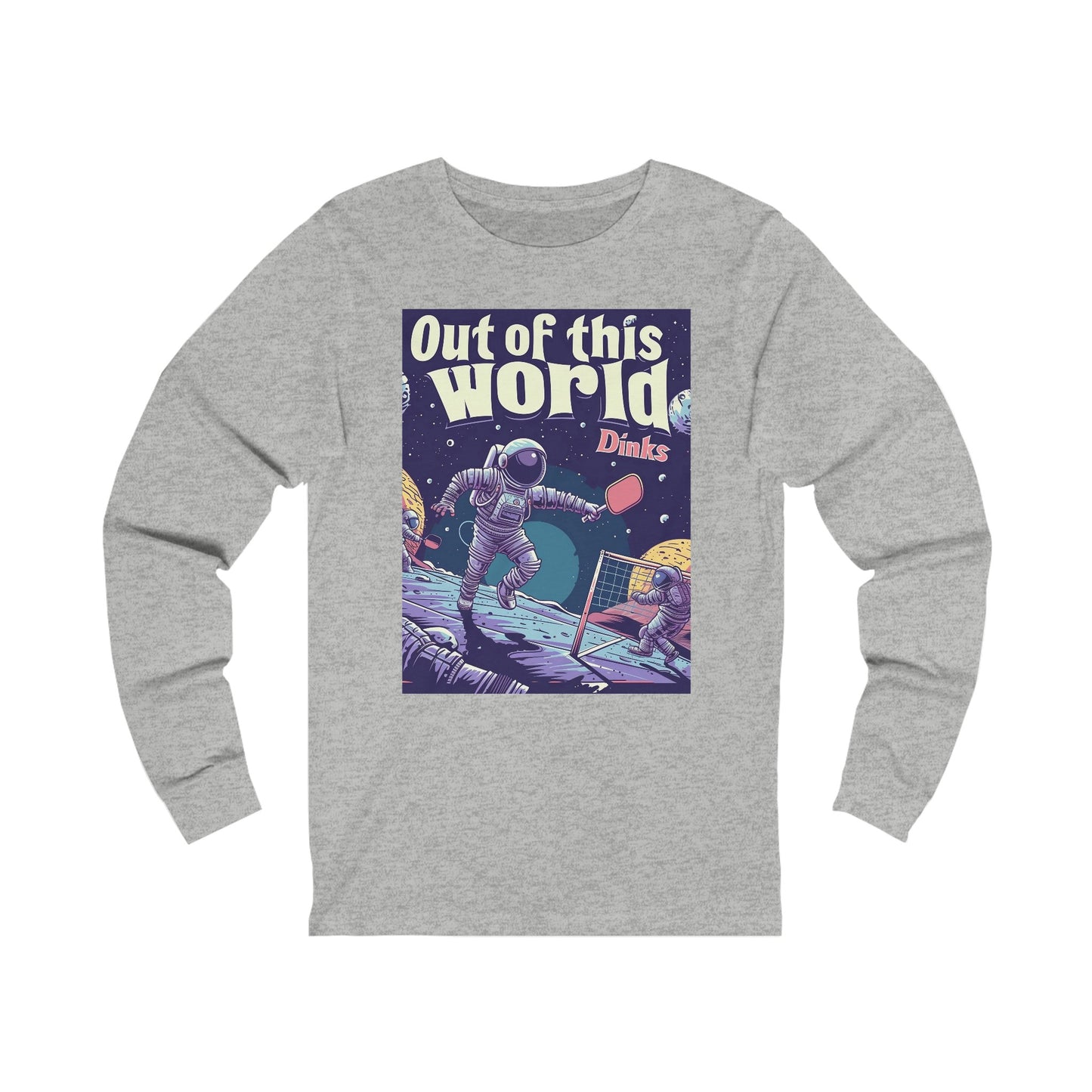 Galactic Game Point – Unisex Long Sleeve Pickleball Tee