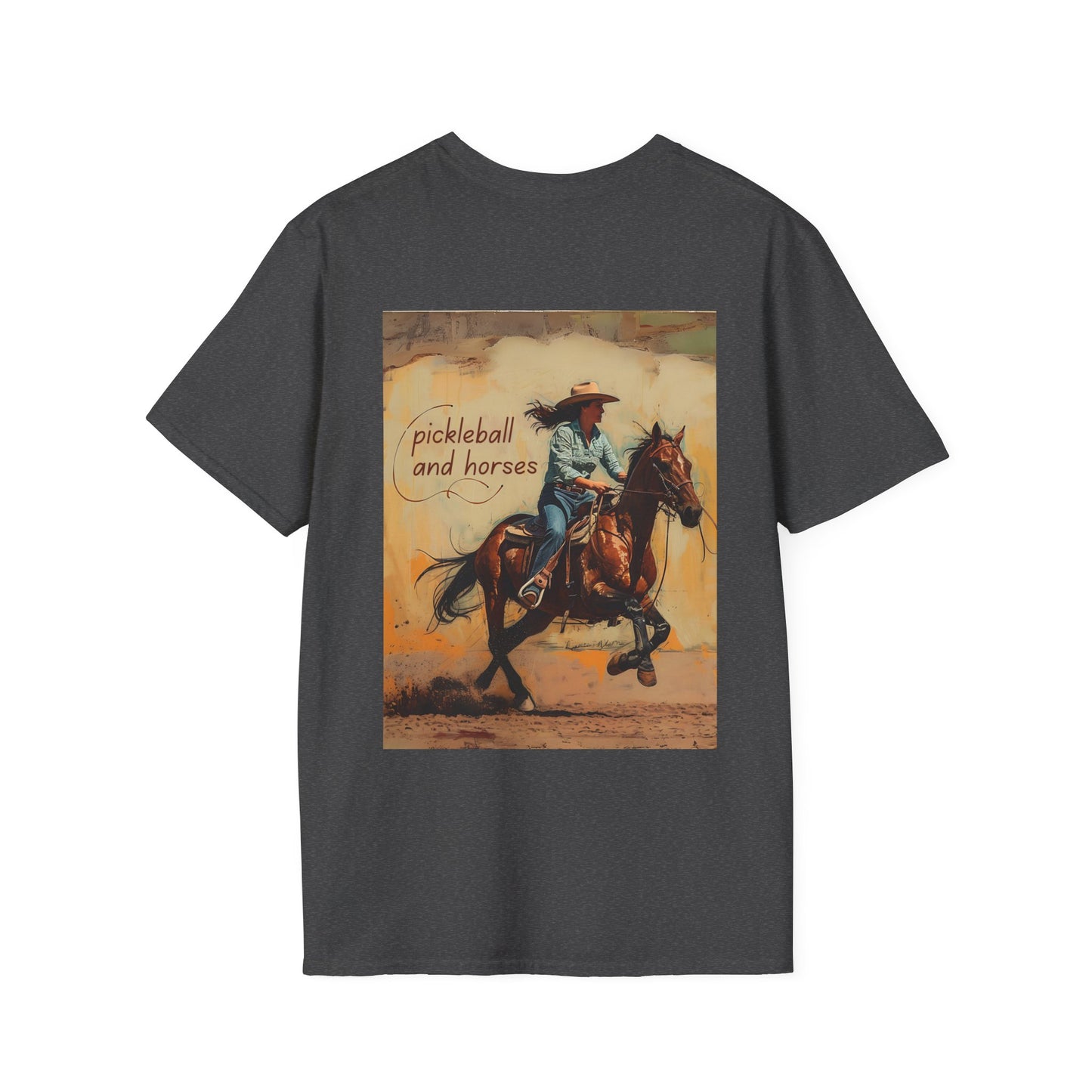 Classic Pickleball and Horses Comfort Tee – Unisex Soft-Style