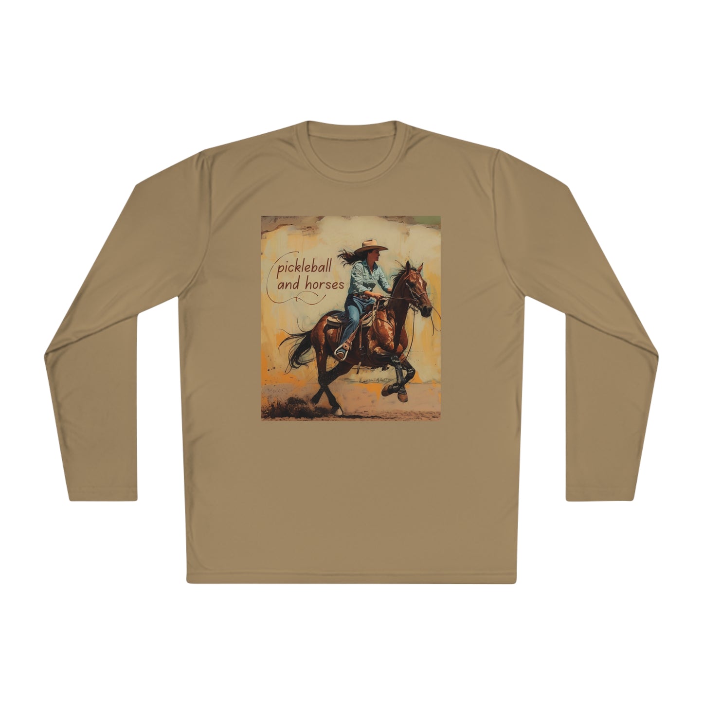 Pickleball and Horses– Unisex UV Protective Pickleball Long Sleeve Tee