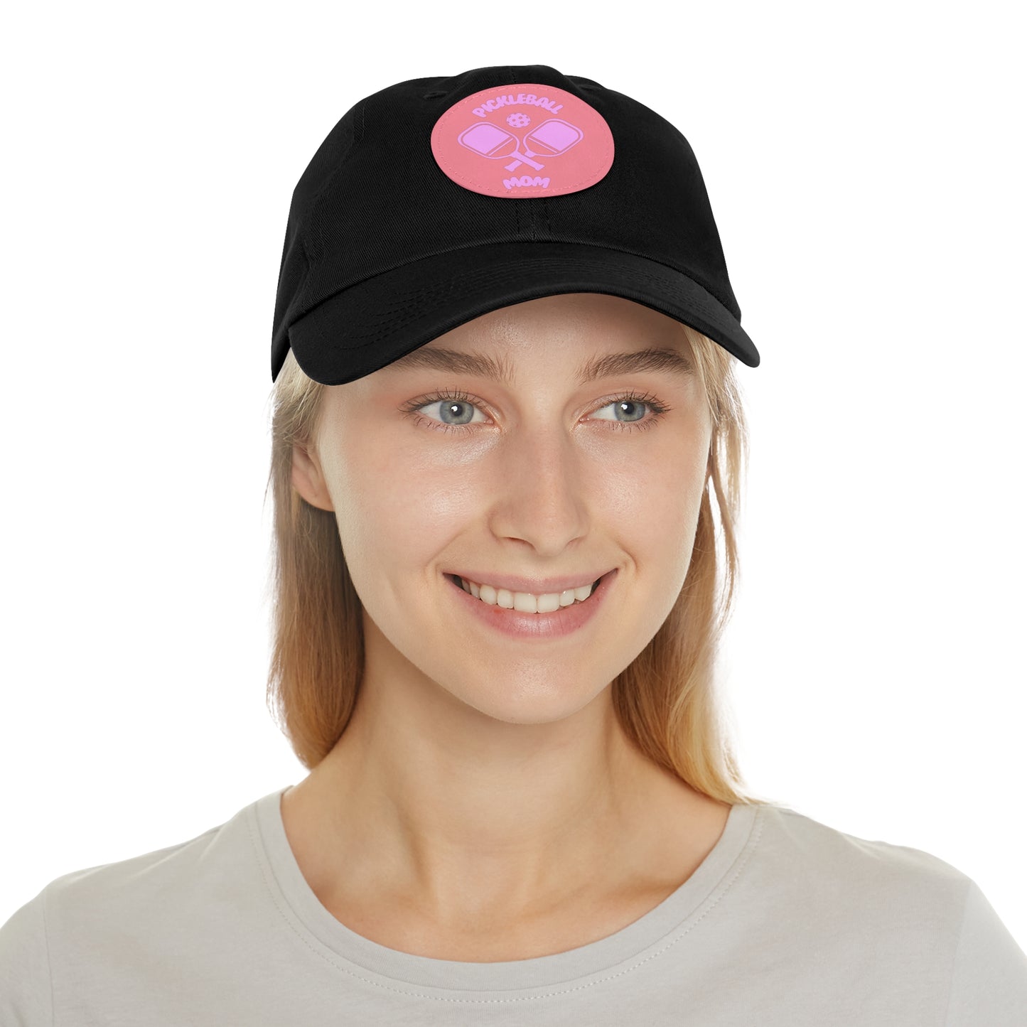 Pickleball Mom: Court Conqueror Leather Patch Hat