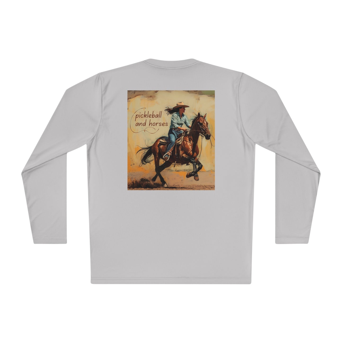 Classic Pickleball and Horses– Unisex UV Protective Pickleball Long Sleeve Tee