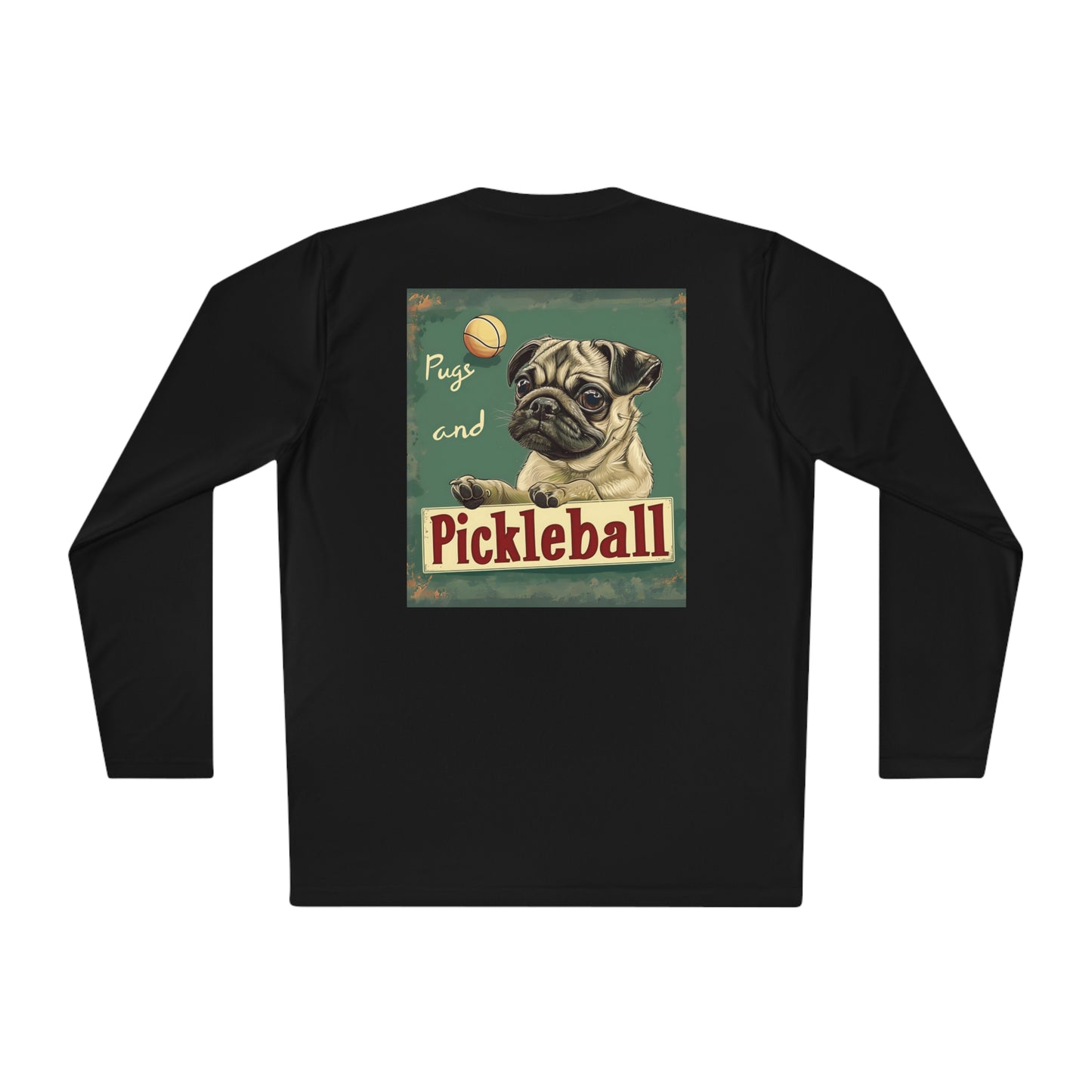 Classic Pugs and Pickleball – Unisex UV Protective Pickleball Long Sleeve Tee