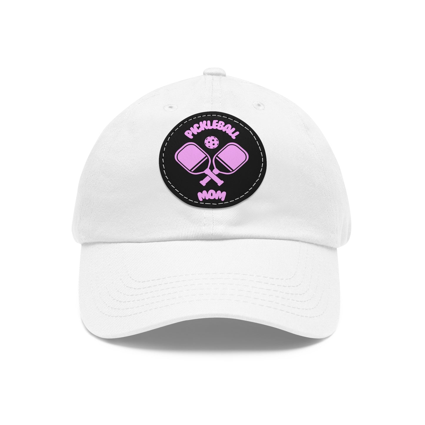 Pickleball Mom: Court Conqueror Leather Patch Hat