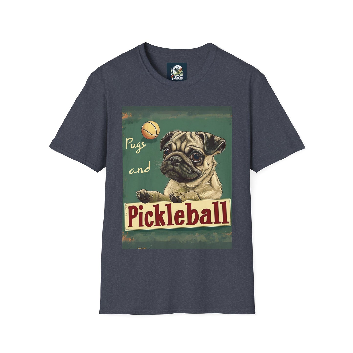 Pugs and Pickleball Comfort Tee – Unisex Soft-Style