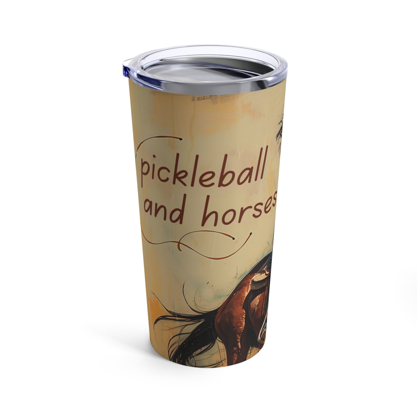 Pickleball and Horses Insulated Tumbler