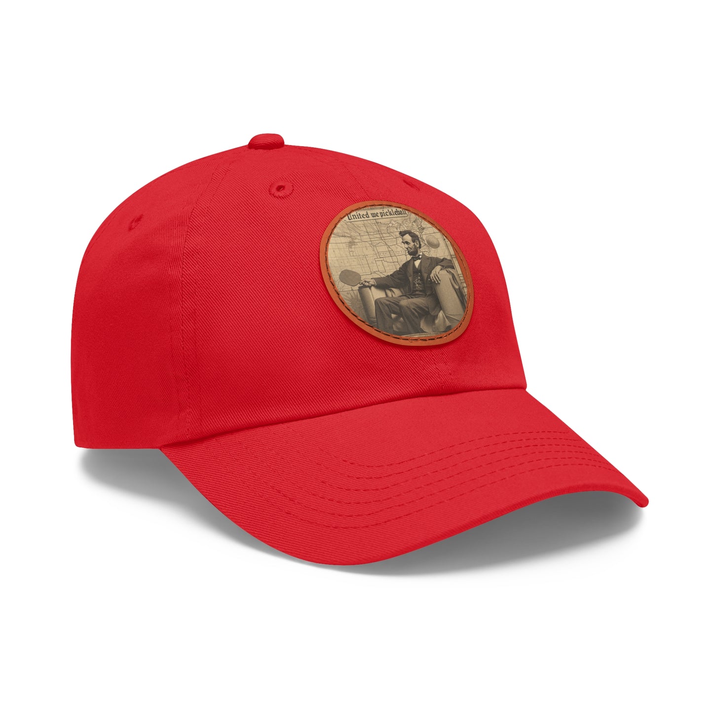 United We Pickleball Leather Patch Hat