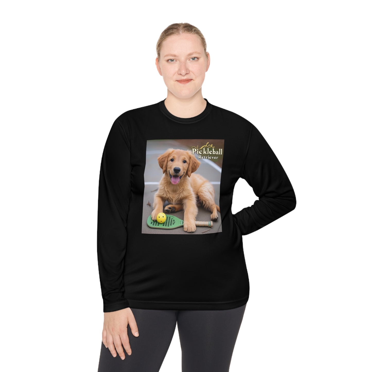 Pickleball Pup Partner – Unisex UV Protective Pickleball Long Sleeve Tee