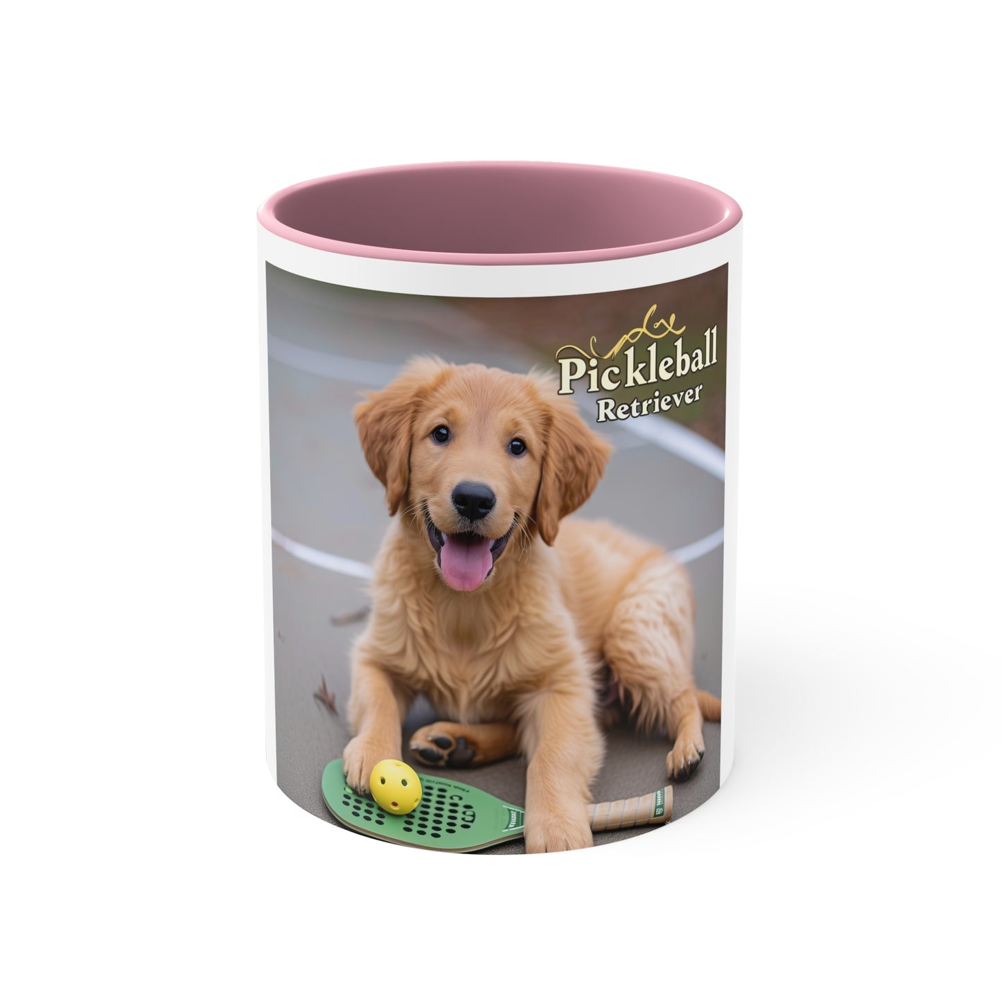 Pickleball Pup Partner – Accent Coffee Mug