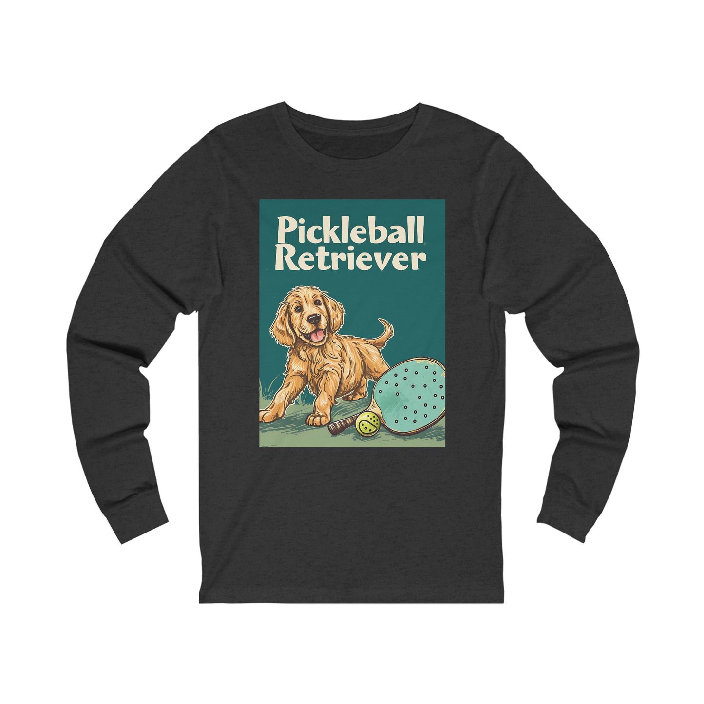 Pickleball Retriever Adventure – Unisex Long Sleeve Pickleball Tee