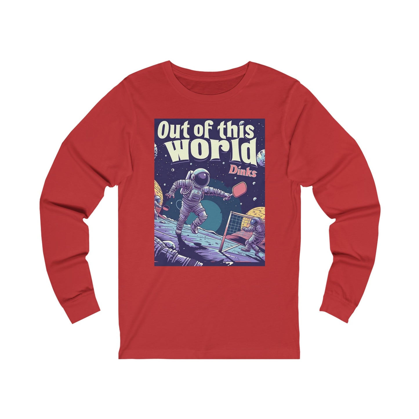 Galactic Game Point – Unisex Long Sleeve Pickleball Tee