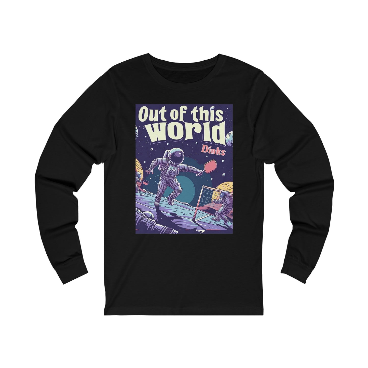 Galactic Game Point – Unisex Long Sleeve Pickleball Tee