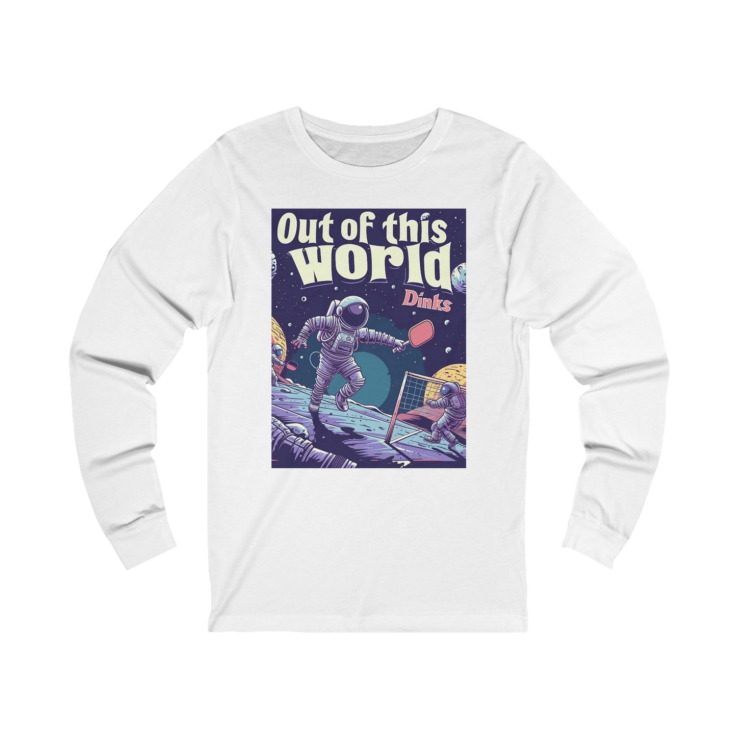 Galactic Game Point – Unisex Long Sleeve Pickleball Tee