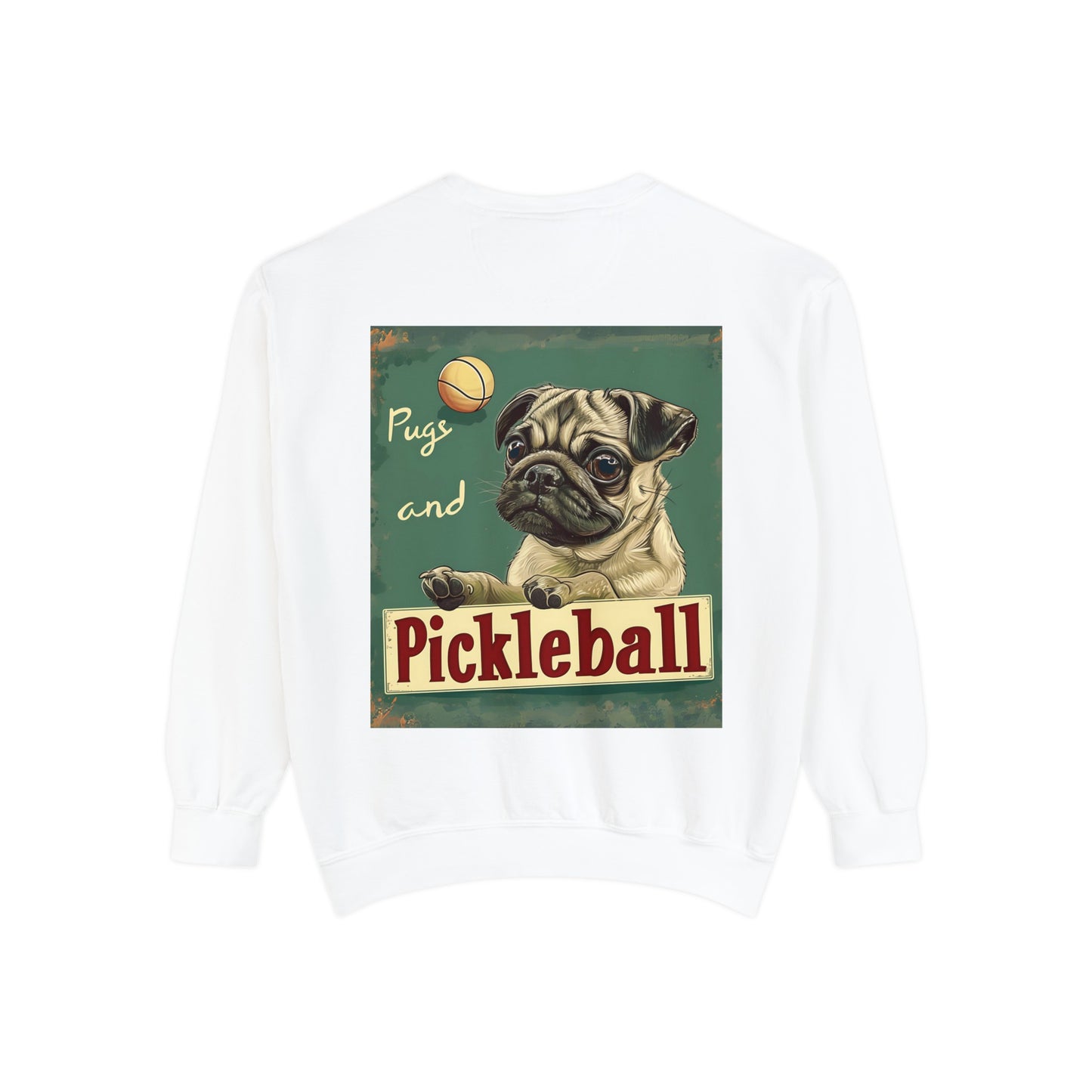 Classic Pugs and Pickleball – Unisex Cozy Pickleball Sweatshirt