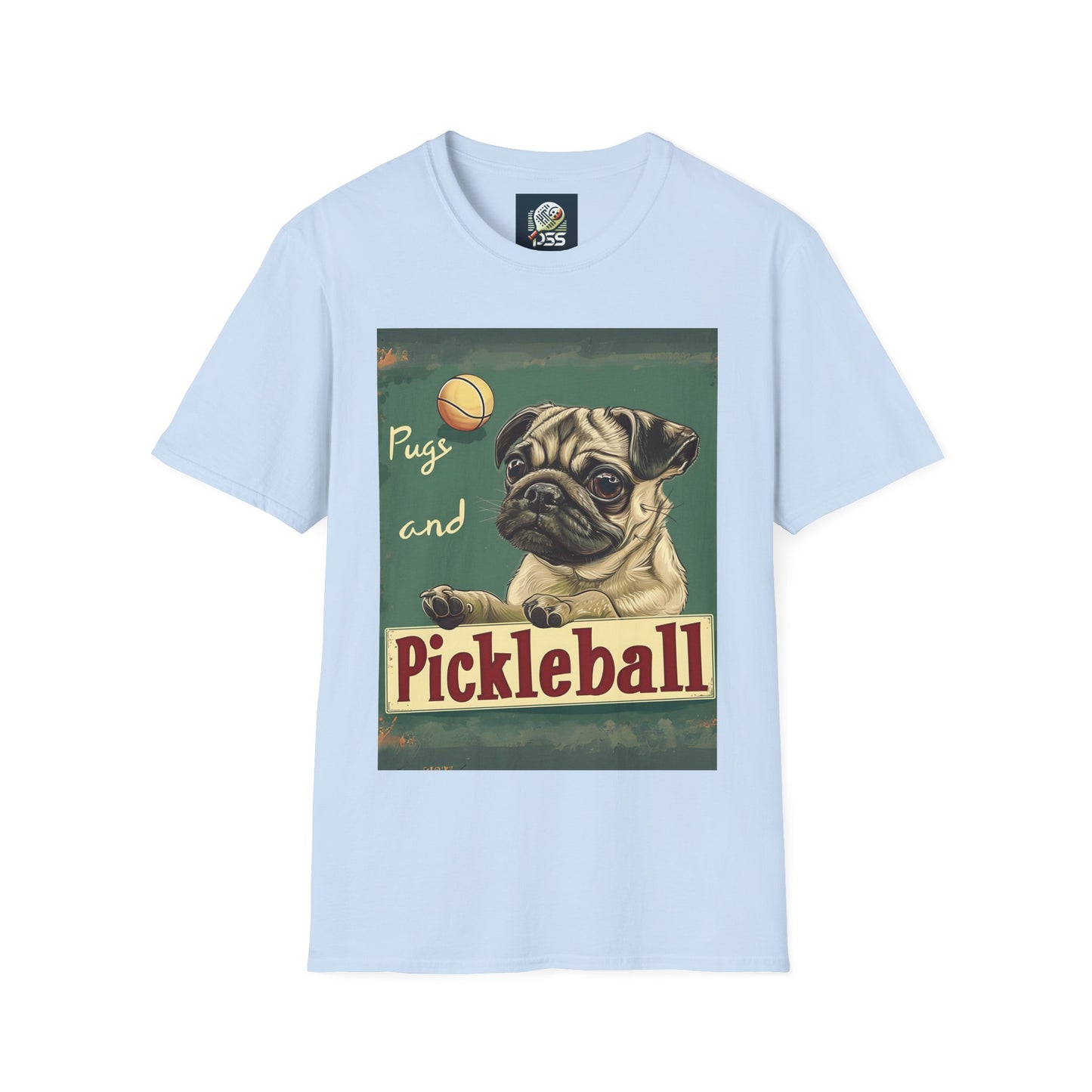 Pugs and Pickleball Comfort Tee – Unisex Soft-Style