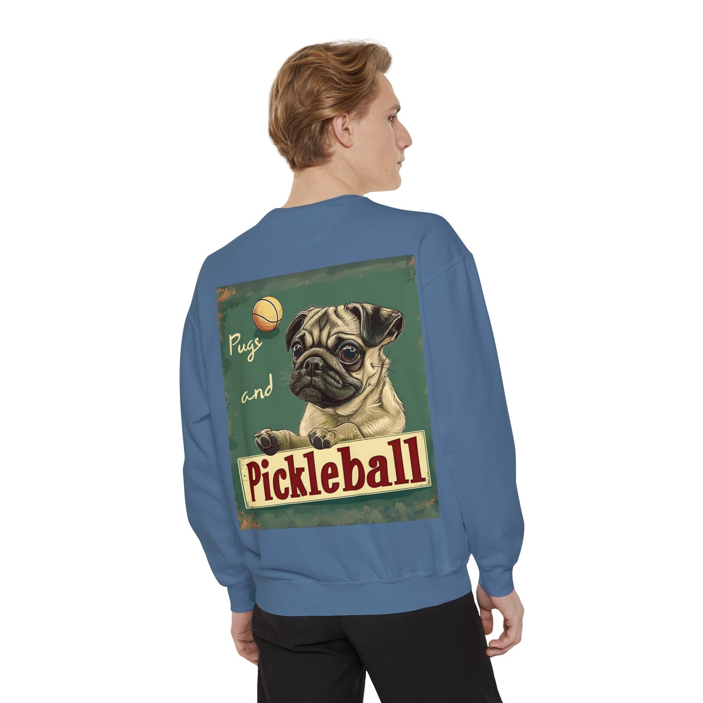 Classic Pugs and Pickleball – Unisex Cozy Pickleball Sweatshirt