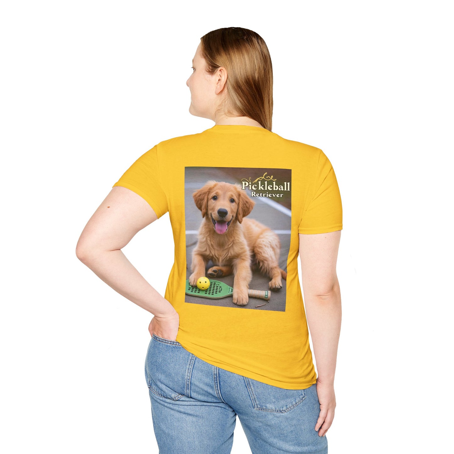 Classic Pickleball Pup Partner – Unisex Soft-Style Tee