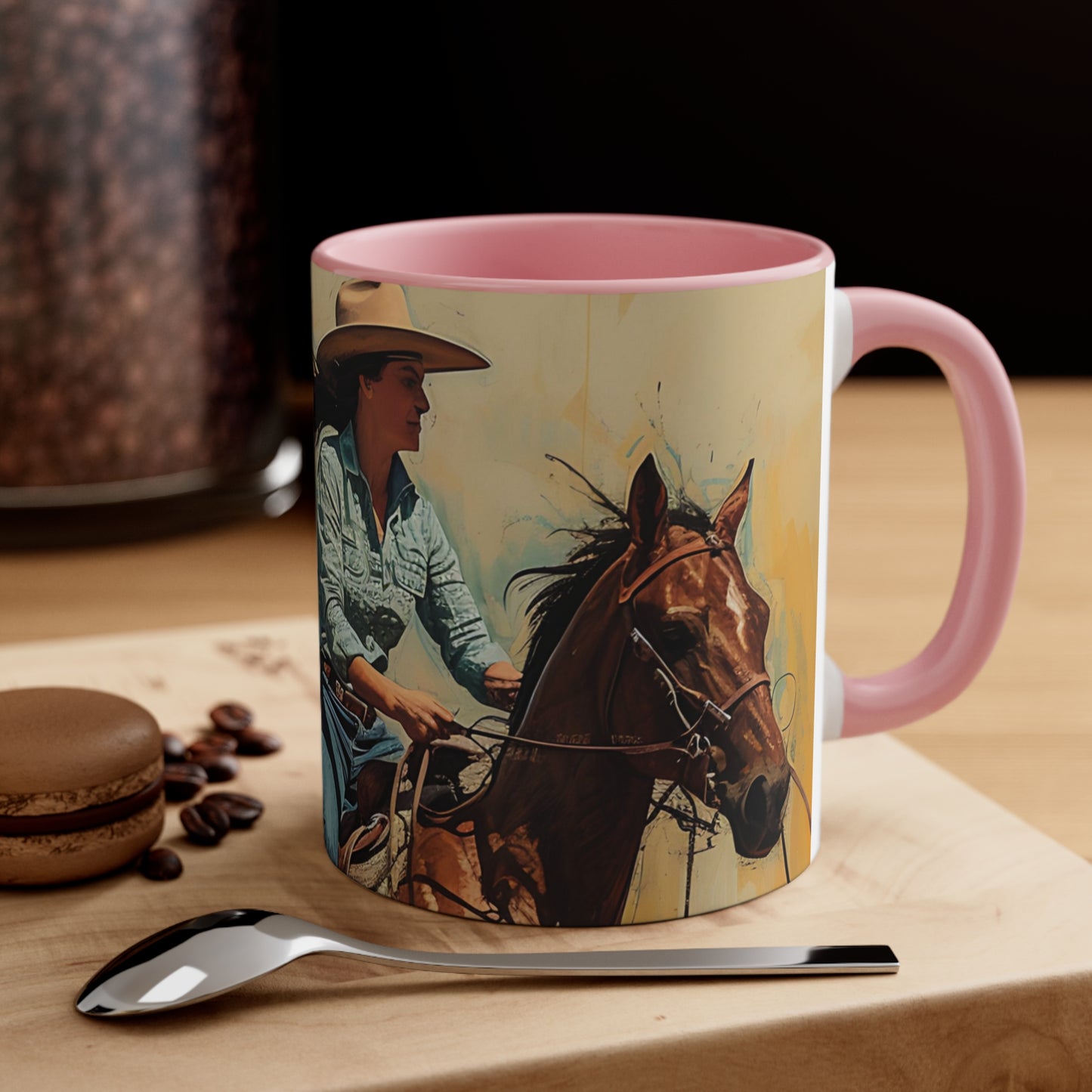 Pickleball and Horses Accent Coffee Mug