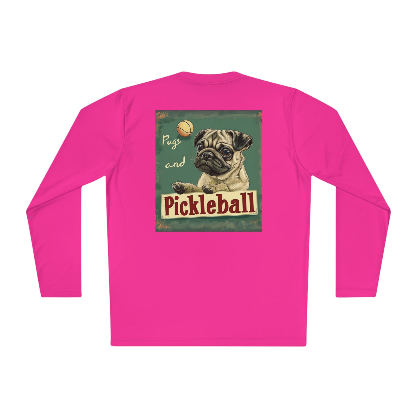 Classic Pugs and Pickleball – Unisex UV Protective Pickleball Long Sleeve Tee